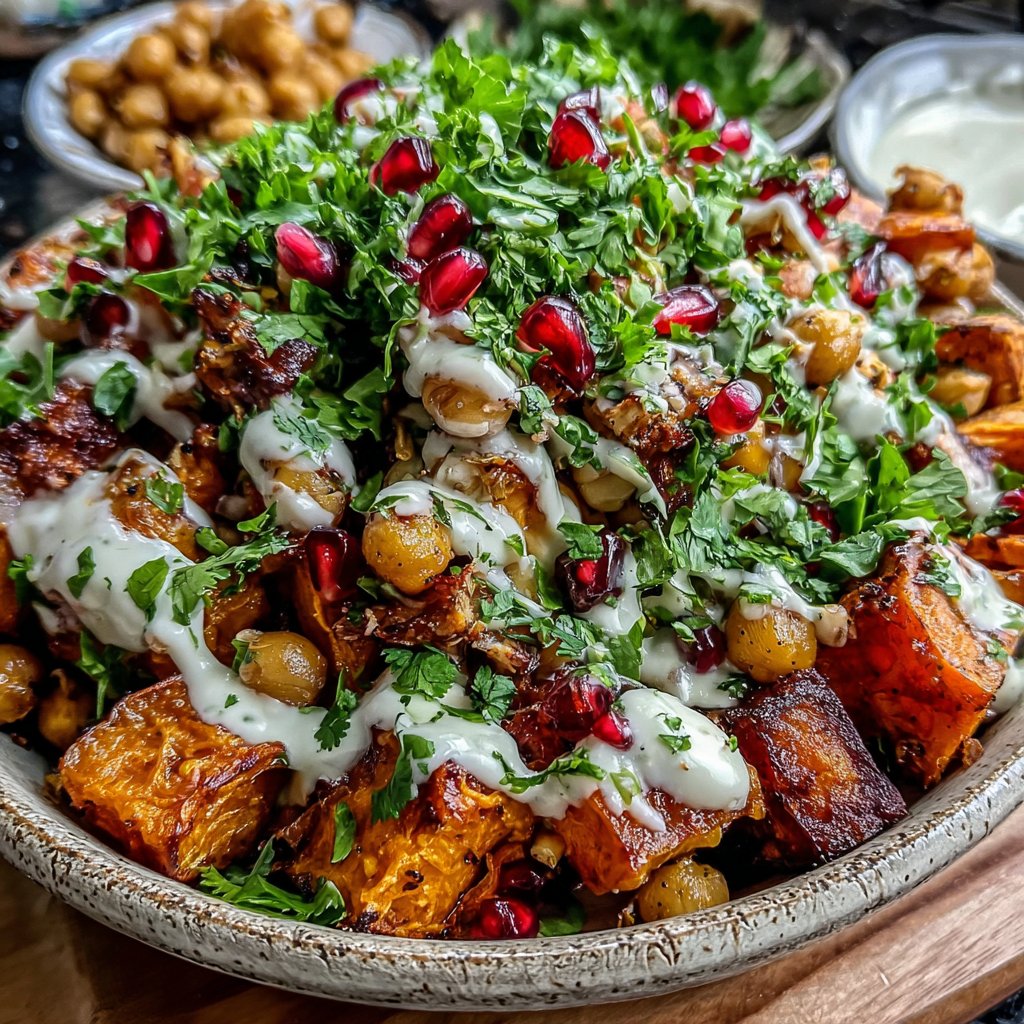 Roasted Sweet Potato and Chickpea Bowls