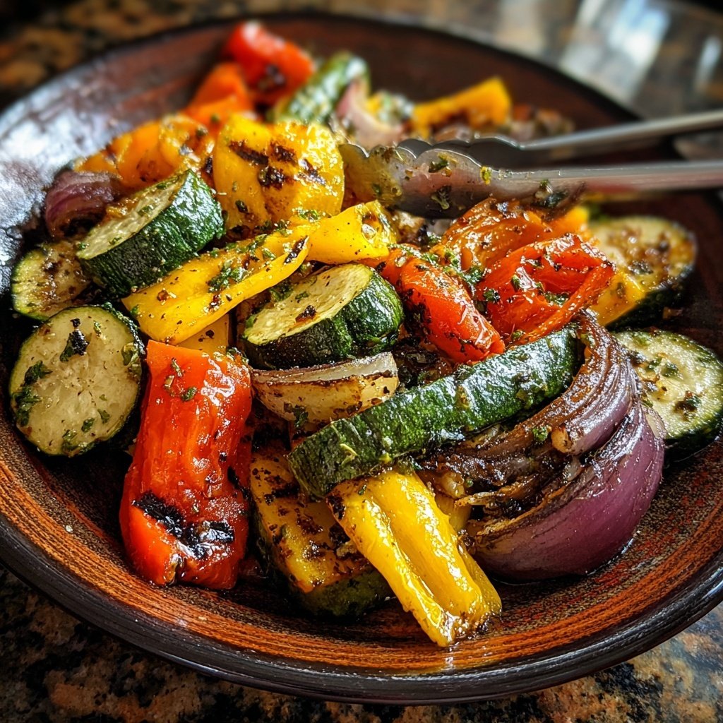 Healthy Lemon Herb Grilled Veggies