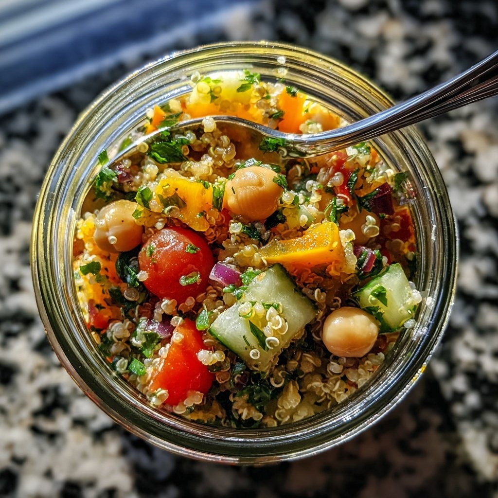 Mediterranean Quinoa Salad Jar