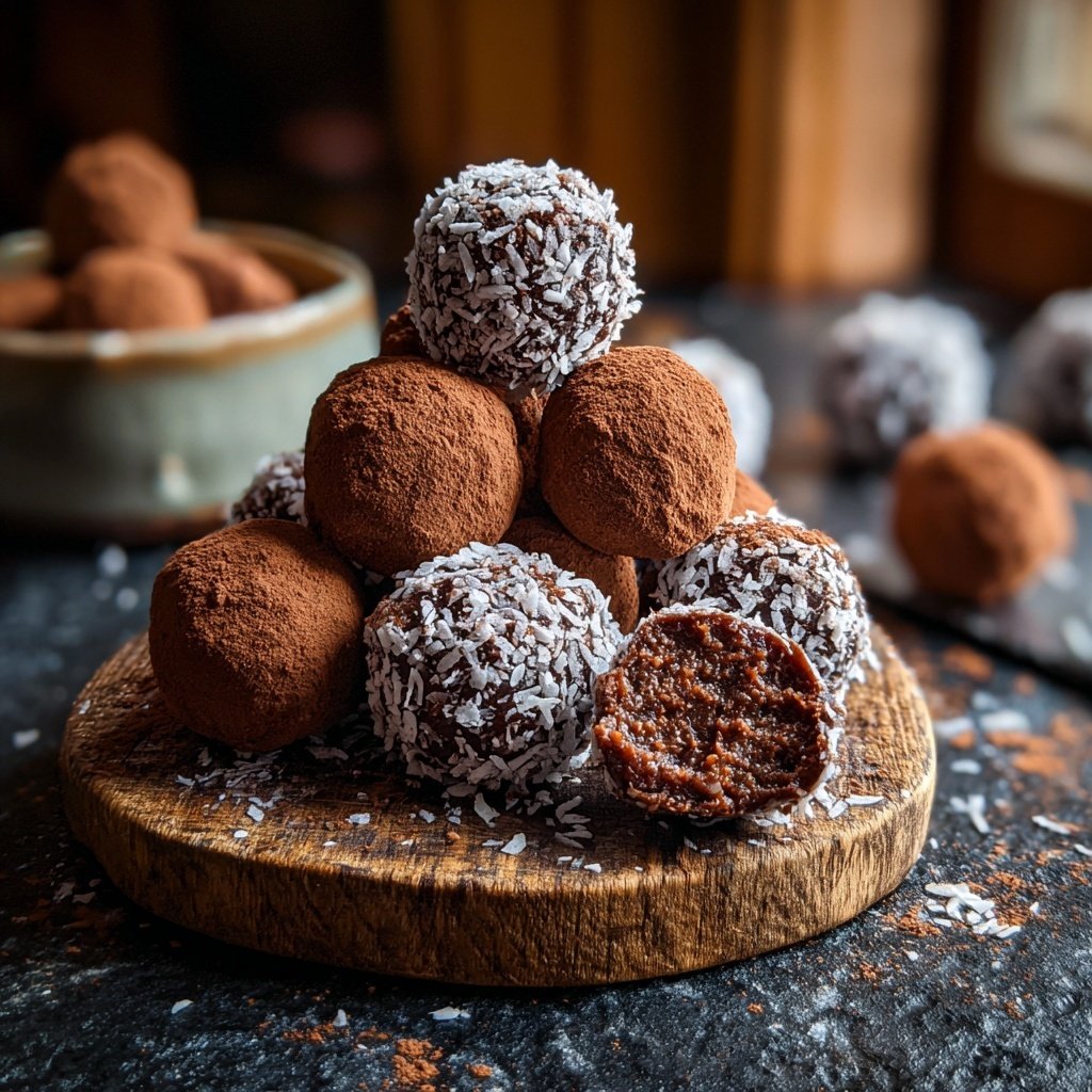 Sweet Chocolate Coconut Truffles