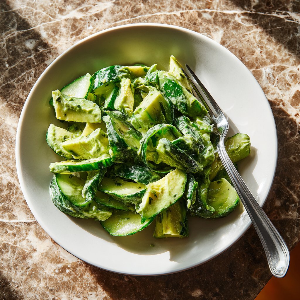 Creamy Avocado Cucumber Salad