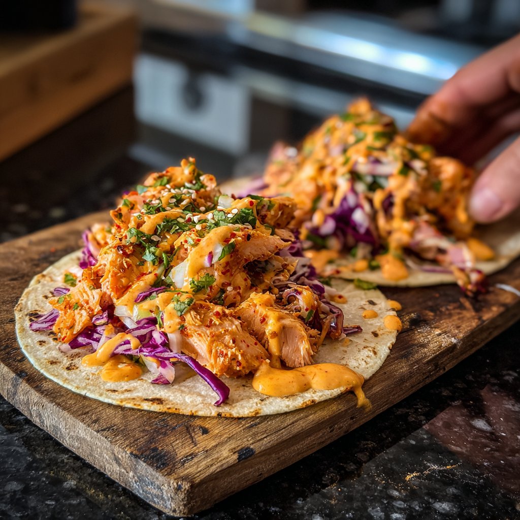 Simple Korean-Style Salmon Tacos