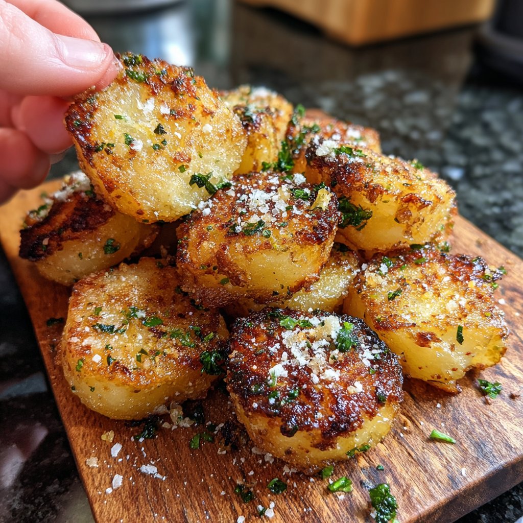 Crispy Garlic Parmesan Potatoes